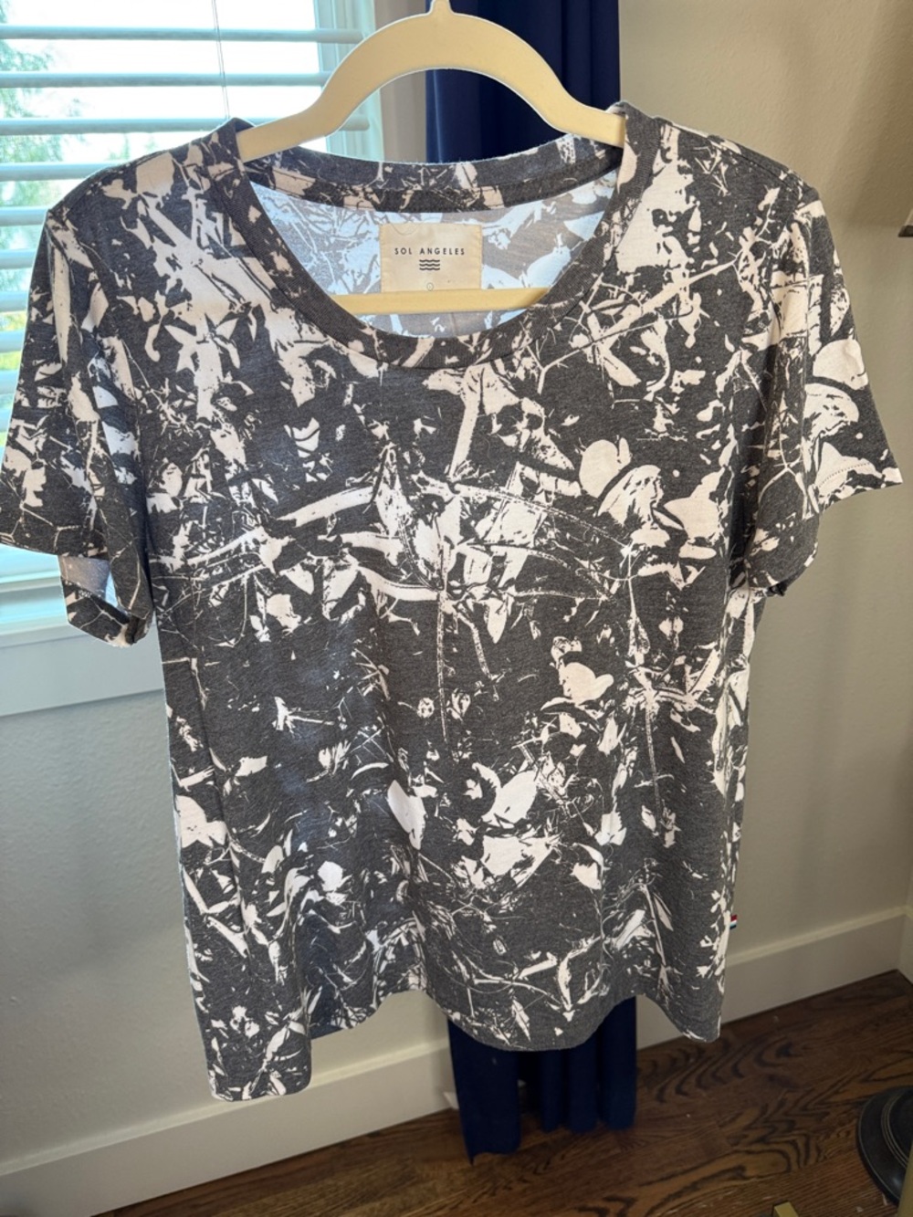 Sol Angeles Black & White Abstract Short Sleeve Tee